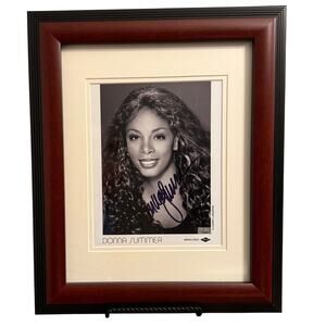 Donna Summer Singer Autographed Framed Photo 14x17 COA Sports Memorabilia
